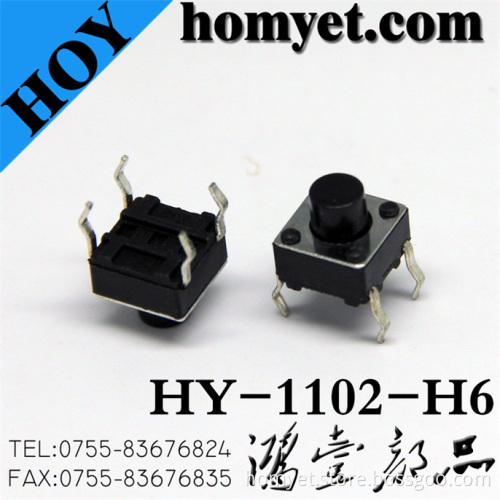 Tact Switch with 6*6*6 Round Handle 4pin (DIP)